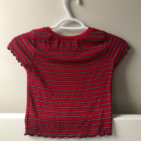 Garage: Red Stripped Top❣️ - Picture 2 of 5
